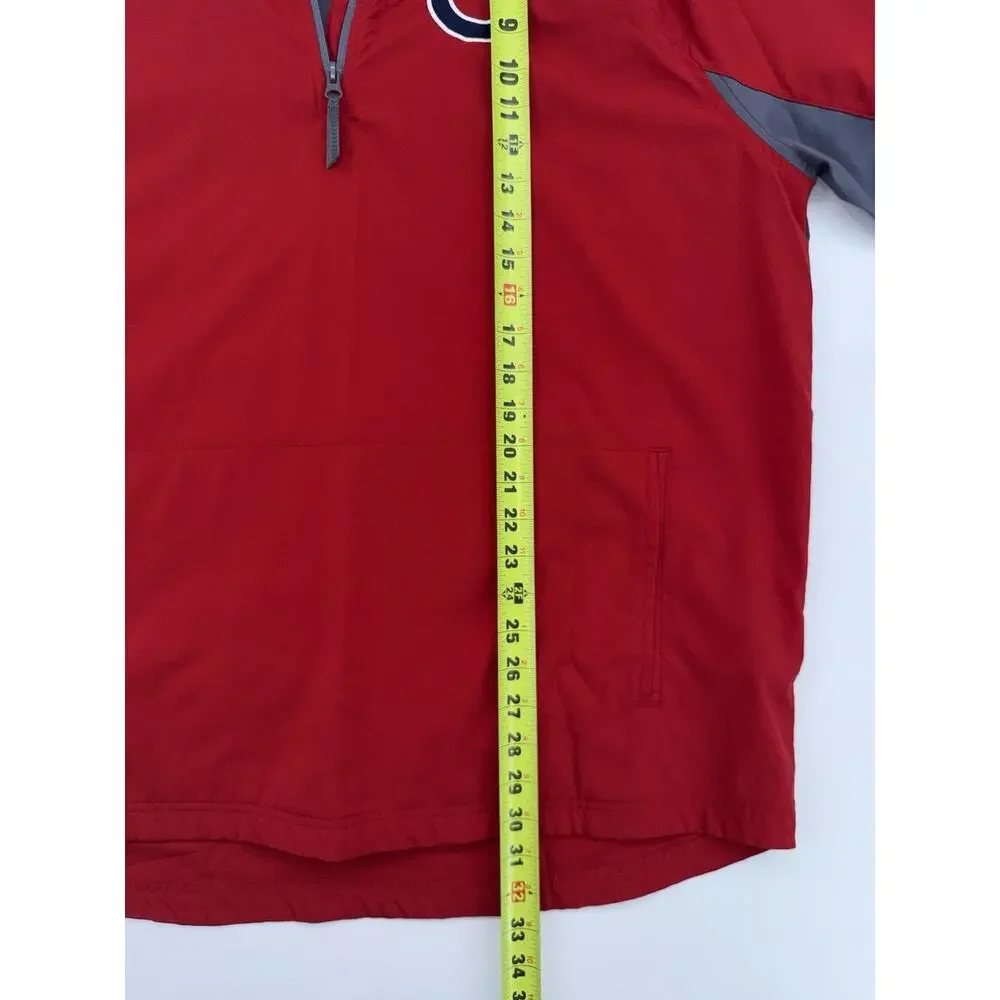 Chicago Cubs Adidas Jacket Men’s Large Red Windbreaker MLB Polyester Vented